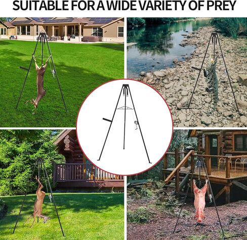 رافعة ثلاثية القوائم لصيد الغزلان بسعة 500 رطل مع رافعة ورافعة يدوية للصيد والسلخ والتحرك in Kuwait