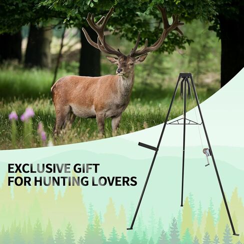 رافعة ثلاثية القوائم لصيد الغزلان بسعة 500 رطل مع رافعة ورافعة يدوية للصيد والسلخ والتحرك in Kuwait