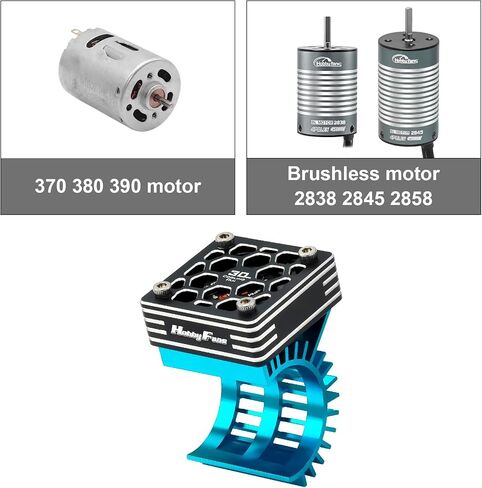 Hobby Fans RC Motor Heat Sink with 5V Cooling Fan Fit 370 380 390 2838 2858 2845 Size Brushless Motor Engine Motor Heatsink for 1/14 1/16 1/18 RC Car Truck Buggy Crawler in Saudi Arabia