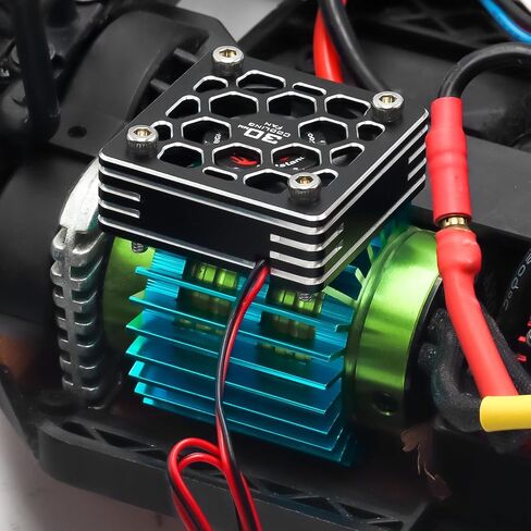 Hobby Fans RC Motor Heat Sink with 5V Cooling Fan Fit 370 380 390 2838 2858 2845 Size Brushless Motor Engine Motor Heatsink for 1/14 1/16 1/18 RC Car Truck Buggy Crawler in Saudi Arabia