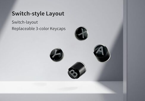 GuliKit Switch-Style Layout ABXY Replacement Buttons, Swappable Controller Keycaps Compatible with ES, ES Pro, KK3/KK3 Pro/KK3 Max, TT Max/TT Pro Controllers, Puller Tool Included (NS62-BLACK) in Saudi Arabia