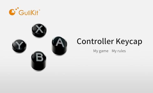 GuliKit Switch-Style Layout ABXY Replacement Buttons, Swappable Controller Keycaps Compatible with ES, ES Pro, KK3/KK3 Pro/KK3 Max, TT Max/TT Pro Controllers, Puller Tool Included (NS62-BLACK) in Saudi Arabia