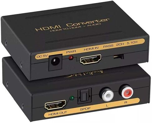 4K@60Hz HDMI Audio Extractor - HDMI+SPDIF/RCA, HDCP 2.2, 18Gbps, Fire Stick/Xbox Compatible in Saudi Arabia