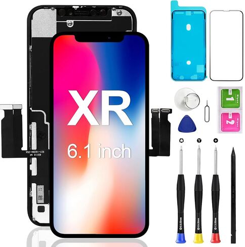 لاستبدال شاشة iPhone XR، مجموعة إطار رقمي لشاشة LCD تعمل باللمس ثلاثية الأبعاد مقاس 6.1 بوصة لـ A1984، A2105، A2106، A2108 مع مجموعة أدوات الإصلاح in Kuwait