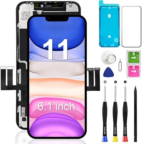 for iPhone XR Screen Replacement, 6.1-inch 3D Touch LCD Display Digitizer Frame Assembly for A1984, A2105, A2106, A2108 with Repair Tools Kit in Saudi Arabia