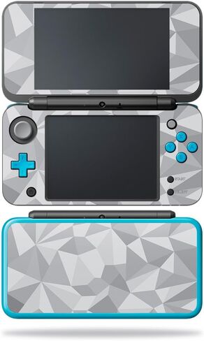 MightySkins Skin Compatible with Nintendo New 2DS XL - Gray Polygon | Protective, Durable, and Unique Vinyl Decal wrap Cover | Easy to Apply, Remove, and Change Styles | Made in The USA in Saudi Arabia
