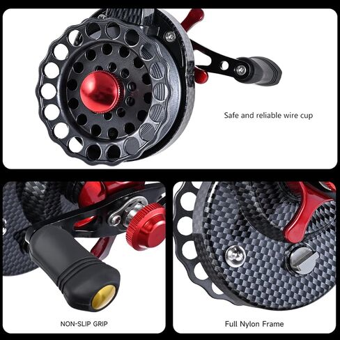 Left/Right Hand Retrieve Ice Fishing Reels 4+1 Balls Bearings Ice 4KG Drag 3.5:1 Gear Ratio Fishing Front Drag Mechanism Reels in Saudi Arabia