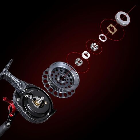 Left/Right Hand Retrieve Ice Fishing Reels 4+1 Balls Bearings Ice 4KG Drag 3.5:1 Gear Ratio Fishing Front Drag Mechanism Reels in Saudi Arabia