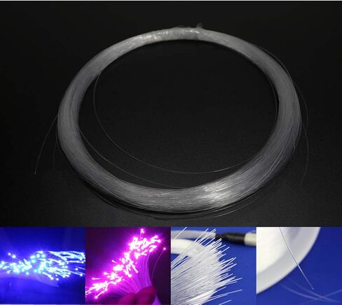 AZIMOM PMMA Plastic End Glow Fiber Optic Cable 1mm(0.04in) 50m(164ft)/Roll for Star Sky Ceiling All Kind Led Light Engine Driver Source in Saudi Arabia