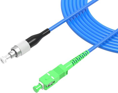 كابل ألياف ضوئية LC/UPC إلى SC/APC، كابل إنترنت من الألياف الضوئية المدرع، سلك بصري بسيط أحادي الوضع، كابل إيثرنت ألياف ضوئية Jmper، متوافق مع OS1/OS2 مقاس 9/125 ميكرومتر، LSZH أزرق 30 مترًا/96 قدمًا in Kuwait
