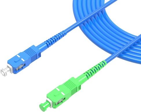 كابل ألياف ضوئية LC/UPC إلى SC/APC، كابل إنترنت من الألياف الضوئية المدرع، سلك بصري بسيط أحادي الوضع، كابل إيثرنت ألياف ضوئية Jmper، متوافق مع OS1/OS2 مقاس 9/125 ميكرومتر، LSZH أزرق 30 مترًا/96 قدمًا in Kuwait