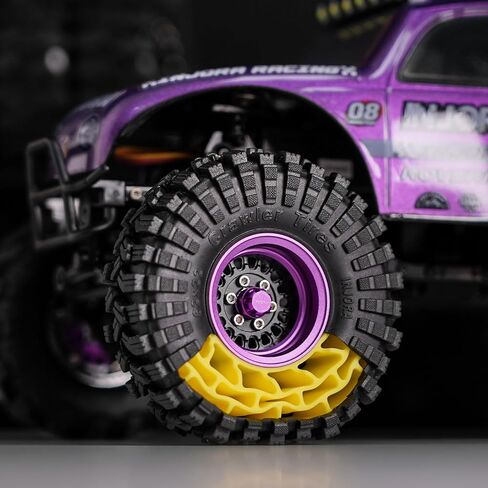 انجورا اطارات 1.0 - اطارات سوبر S5 كينج تريكر ناعمة لاصقة لسيارة 1/18 TRX4M 1/24 RC كراولر اكسيال SCX24 FMS FCX24 اندورو 24 (T1014) in Kuwait