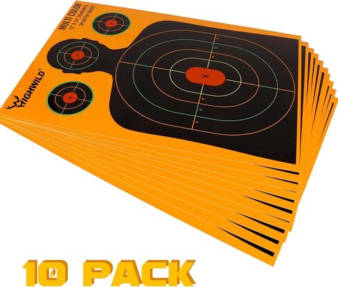 Highwild Silhouette Splatter Paper Targets - Splash Effect of Multiple Colors - 12 x18 Inch in Saudi Arabia