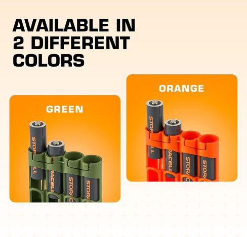Storacell Slimline 18650-4 Military Green, Battery Storage Caddy and Dispenser, Holds 4 18650 Batteries (Not Included), Durable & Compact Design, The Original Battery Caddy, Made in USA. in Saudi Arabia