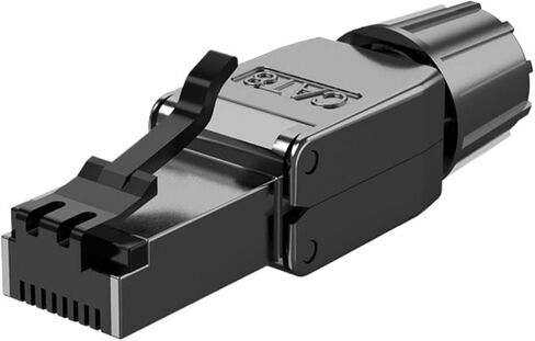 1 قطعة Cat8 Cat7 Cat6a موصل RJ45 خالية من الأدوات الصناعية إيثرنت مقبس بسيط محمية RJ45 وحدات إنهاء (CAT6A STP) in Kuwait