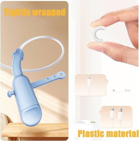 Rookii 2Pcs Data Cable Protector,Silicone Cord Saver Dustproof Storage Data Cable Winder 3 in 1 Anti-Break Protective Cover Compatible for iPhone,Android,Type-c Charger (ihpone-Android Black) in Kuwait