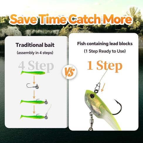 Pre-Rigged Soft Lures 2.3in - 6pcs Paddle Tail Jigs with Sharp High-Carbon Hooks | Saltwater/Freshwater Baits for Bass/Trout - Ready-to-Use Family Fishing Lures in Saudi Arabia