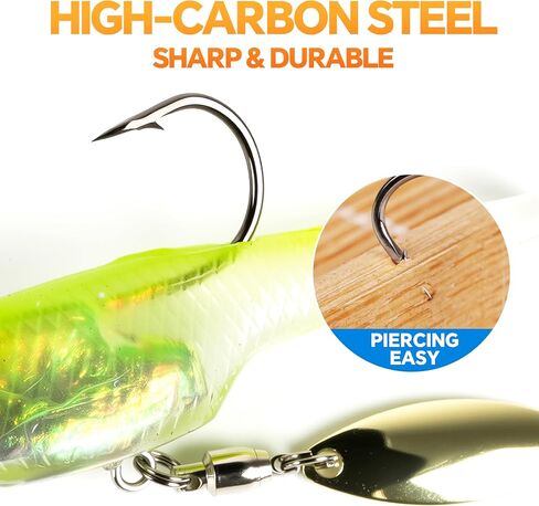 Pre-Rigged Soft Lures 2.3in - 6pcs Paddle Tail Jigs with Sharp High-Carbon Hooks | Saltwater/Freshwater Baits for Bass/Trout - Ready-to-Use Family Fishing Lures in Saudi Arabia