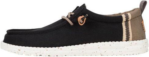 Heydude Wally Craft Linen Black/Walnut Size 12 ، أحذية الرجال ، المتسكعون للرجال ، مريح وخفيف الوزن in Kuwait