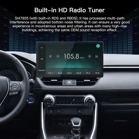 ستيريو سيارة Android 13 مقاس 13.2 بوصة لسيارة Toyota RAV4 2019-2022، مع CarPlay اللاسلكي وAndroid Auto، دقة 1920×932، شاشة لمس QLED، 8G+128G، ترقية راديو السيارة in Kuwait
