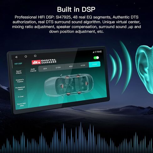 ستيريو سيارة Android 13 مقاس 13.2 بوصة لسيارة Toyota RAV4 2019-2022، مع CarPlay اللاسلكي وAndroid Auto، دقة 1920×932، شاشة لمس QLED، 8G+128G، ترقية راديو السيارة in Kuwait