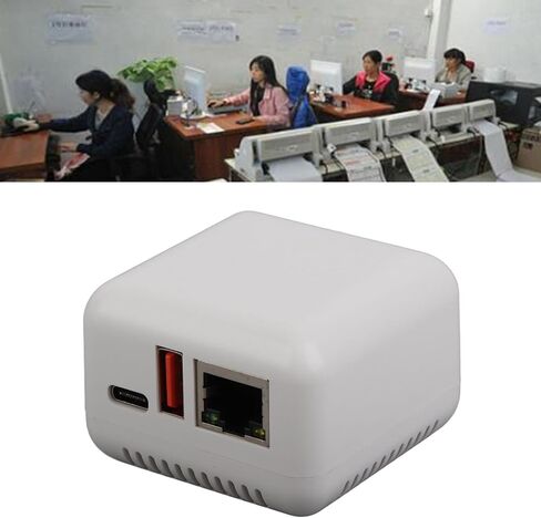 USB 2.0 Network Print Server, LAN Print Share Server with Wireless Network Printing Function, for 3.4, Computer Print Server Adapter (US Plug) in Saudi Arabia