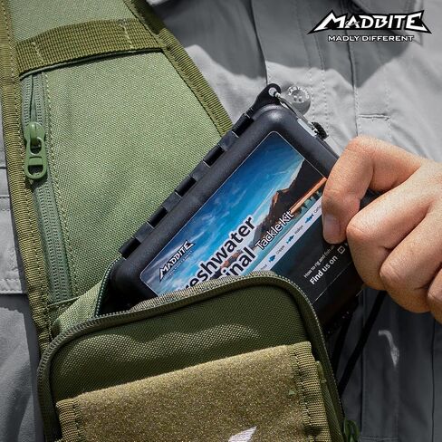 مجموعة أدوات صيد السمك المدمجة 182/265/400 قطعة من MadBite من KastKing - خطافات المياه العذبة الكل في واحد، أوزان، بكرات في صندوق الأدوات، مجموعة معدات الصيد لسمك السلمون المرقط in Kuwait