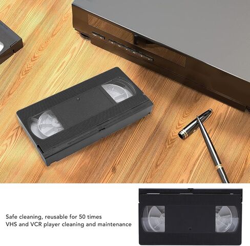 VHS/VCR Head Cleaner, Dry Type 50 Times Reusable Video Head Cleaning Kit for VHS/VCR Players, Optimize VHS Video Playback in Saudi Arabia