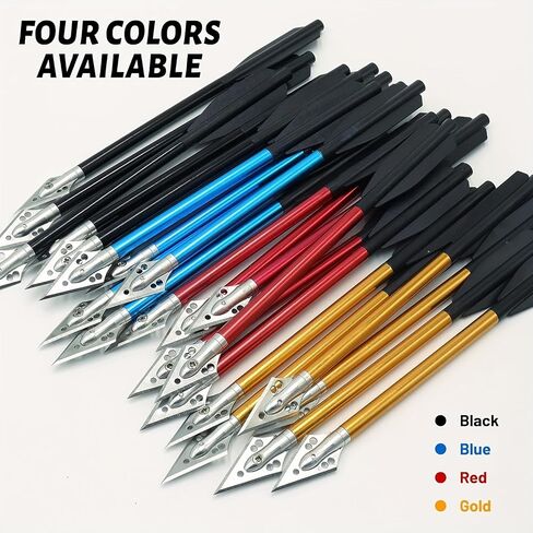 6.7 Inch Mini Archery Crossbow Bolts Set with Sharp Metal Tip, Reusable Durable Arrow Dart for Shooting Target Practice, Small Hunting Game, Outdoor Fishing-Red in Saudi Arabia