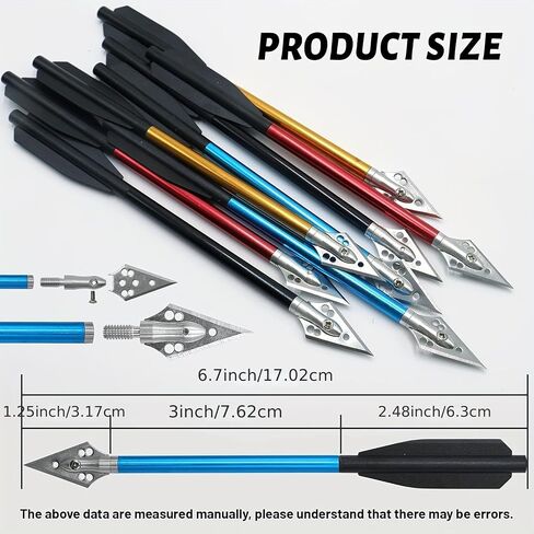 6.7 Inch Mini Archery Crossbow Bolts Set with Sharp Metal Tip, Reusable Durable Arrow Dart for Shooting Target Practice, Small Hunting Game, Outdoor Fishing-Red in Saudi Arabia