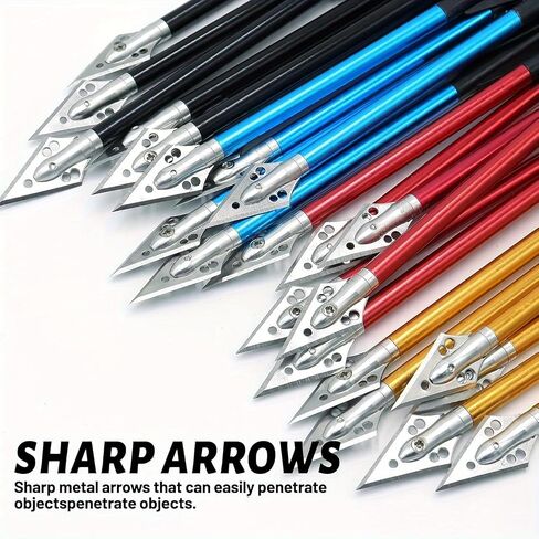 6.7 Inch Mini Archery Crossbow Bolts Set with Sharp Metal Tip, Reusable Durable Arrow Dart for Shooting Target Practice, Small Hunting Game, Outdoor Fishing-Red in Saudi Arabia
