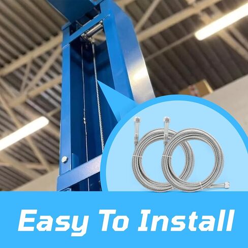 ASTROSYNC Equalizer Cables Fit for Rotary Lift Models SPOA9-100 SPOA9-200 SPOA9-300 SPOA9-400, 30' 2-3/4" Length 1/4" Diameter Set of 2 Galvanized Steel Cables Replace BH-7500-41 N33 in Saudi Arabia