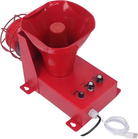 180dB Sound Light Alarm, 80W Frost Proof Energy Saving IP65 Industrial Siren Alarm Adjustable Volume with LED Lamp Beads for Emergency (US Plug 110V) in Saudi Arabia