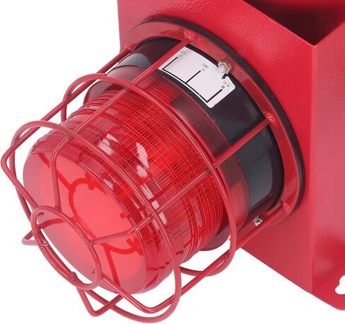 180dB Sound Light Alarm, 80W Frost Proof Energy Saving IP65 Industrial Siren Alarm Adjustable Volume with LED Lamp Beads for Emergency (US Plug 110V) in Saudi Arabia