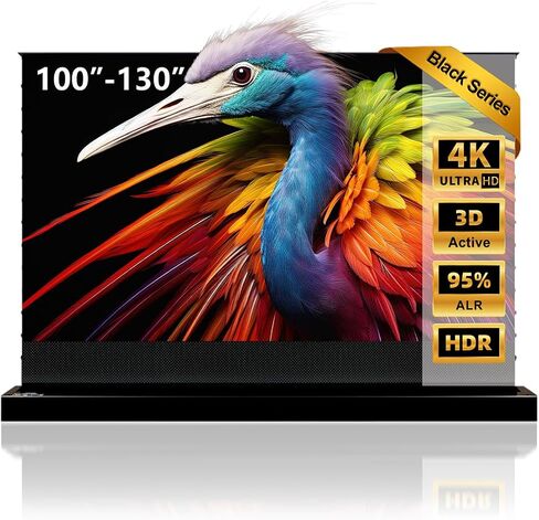 شاشة عرض NothingProjector ALR، 120 بوصة، رفض الضوء المحيط، 4K UHD، محرك كهربائي لارتفاع الأرضية مع جهاز تحكم عن بعد، أرضي لأجهزة عرض قصيرة جدًا، بدون تركيب NothPJ in Kuwait