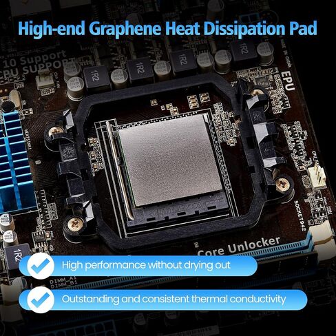 Thermal Pad,68 * 51 * 0.2mm,Graphene Thermal Pads for GPU/CPU/XBOX/PS5/ Electronics - Highly Efficient, Compressible (68 * 51mm) in Saudi Arabia