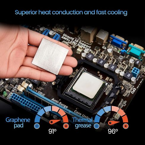 Thermal Pad,68 * 51 * 0.2mm,Graphene Thermal Pads for GPU/CPU/XBOX/PS5/ Electronics - Highly Efficient, Compressible (68 * 51mm) in Saudi Arabia