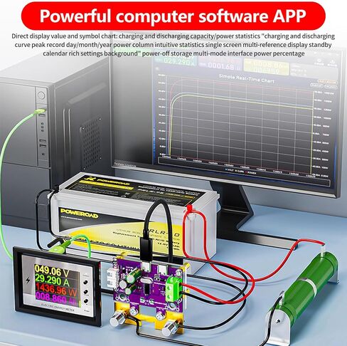 200A Battery Monitor with Shunt 0~420V 200A with Buzzer Alarm and Data Storage Batteries Monitor IPS Color Screen for 0~420V Any Battery and DC Power with 3m Type-C Data Cable Temperature Probe in Saudi Arabia