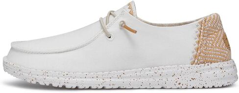 Hey Dude Women's Wendy Chambray White Size 8 | Women's Shoes | Women's Slip On Shoes | Comfortable & Light-Weight in Saudi Arabia