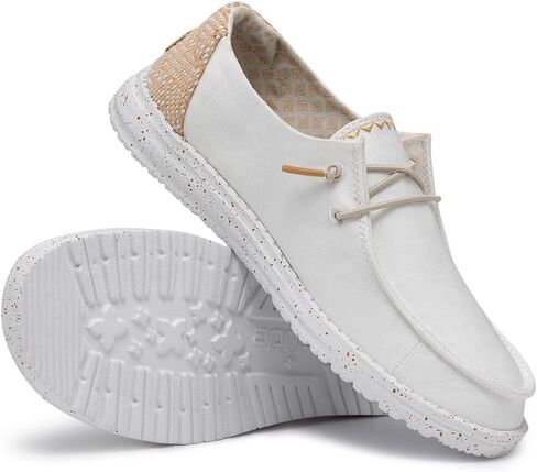 Hey Dude Women's Wendy Chambray White Size 8 | Women's Shoes | Women's Slip On Shoes | Comfortable & Light-Weight in Saudi Arabia