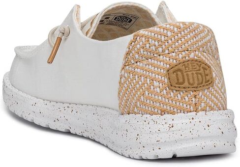 Hey Dude Women's Wendy Chambray White Size 8 | Women's Shoes | Women's Slip On Shoes | Comfortable & Light-Weight in Saudi Arabia
