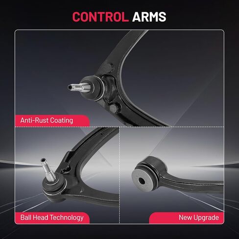 ARM BDFHYK الأمامي للمراقبة الأعلى 4pcs ، مع مفصل الكرة متوافق مع 2007-2016 كاديلاك إسكاليد ESV/EXT ، 2007-2016 شيفروليه أفالانش سيلفرادو 1500 ضواحي 1500 تاهو ، 2007-2016 GMC Sierra 1500 in Saudi Arabia
