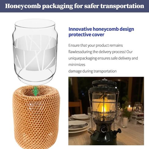 Amber Lantern Globe متوافق مع Coleman Northstar Lanterns 2000/2500 2000-043C - ضوء ناعم ودافئ | زجاج بوروسيليكات مقاوم للحرارة in Kuwait