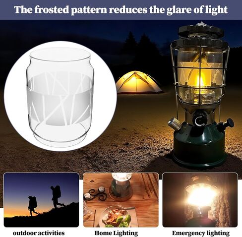 Amber Lantern Globe متوافق مع Coleman Northstar Lanterns 2000/2500 2000-043C - ضوء ناعم ودافئ | زجاج بوروسيليكات مقاوم للحرارة in Kuwait