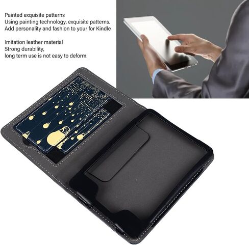 Book Reader Case Cover Painted Exquisite Patterns Protective Case with Hand Strap for 11th Generation 2022 (Lamp Bulb) in Saudi Arabia