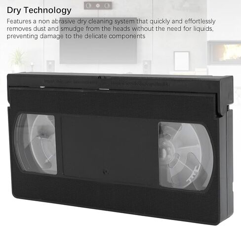 Yosoo Health Gear VHS VCR Head Cleaner, VHS Head Cleaner for VHS VCR Players,Reusable Video Player Head Cleaning Tool Kit Dry Technology No Fluid Required in Saudi Arabia