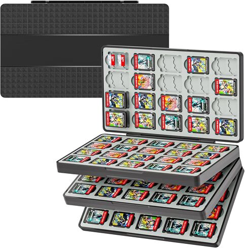 IEFROM 120 Switch Game Card Case for Nintendo Switch 2/Switch/OLED/Lite, Super Large Capacity with 120 Game Card Slots & 240 Micro SD Card Slots, Portable and Compact Travel Gaming Card Organizer in Saudi Arabia
