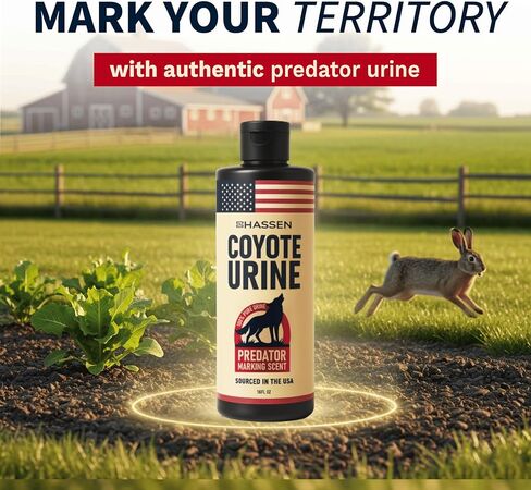 HASSEN Coyote Urine Premium 100% بول حقيقي يحاكي وجود المفترس، إشارة الوعي بالفريسة الغريزية - رائحة منطقة الحيوان in Kuwait
