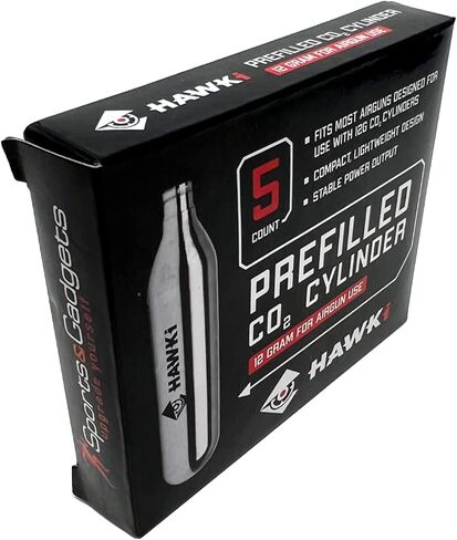 Hawki 12 Gram CO2 Cartridges for Air Guns, BB Guns, Airsoft Pistols & Paintball Accessories in Saudi Arabia