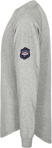 BOCOMAL Men's FR Shirts Long Sleeve Crewneck Fire Resistant 5.5oz Lightweight Cotton Work T Shirt CAT2 in Saudi Arabia